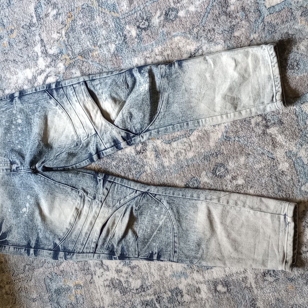 Refinery Republic acid wash blue jeans
